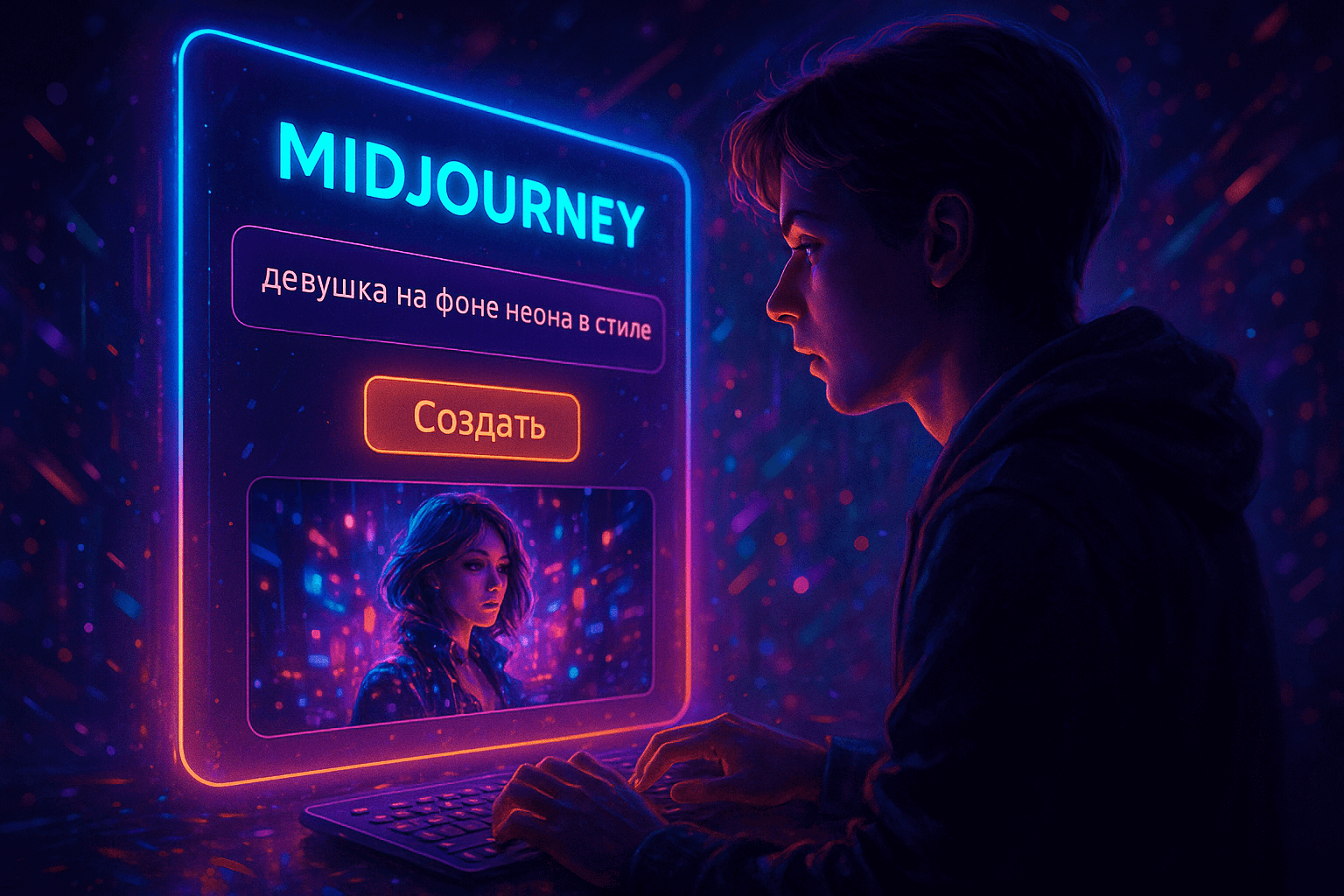 Пример работы Midjourney нейросети